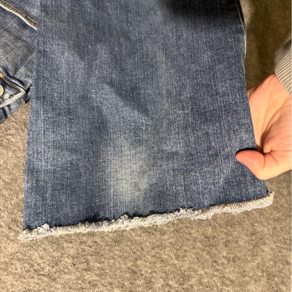 Maurices Denim Bib Flare Overalls Womens 12 (inseam 32) blue stretch western NWT - Picture 4 of 15